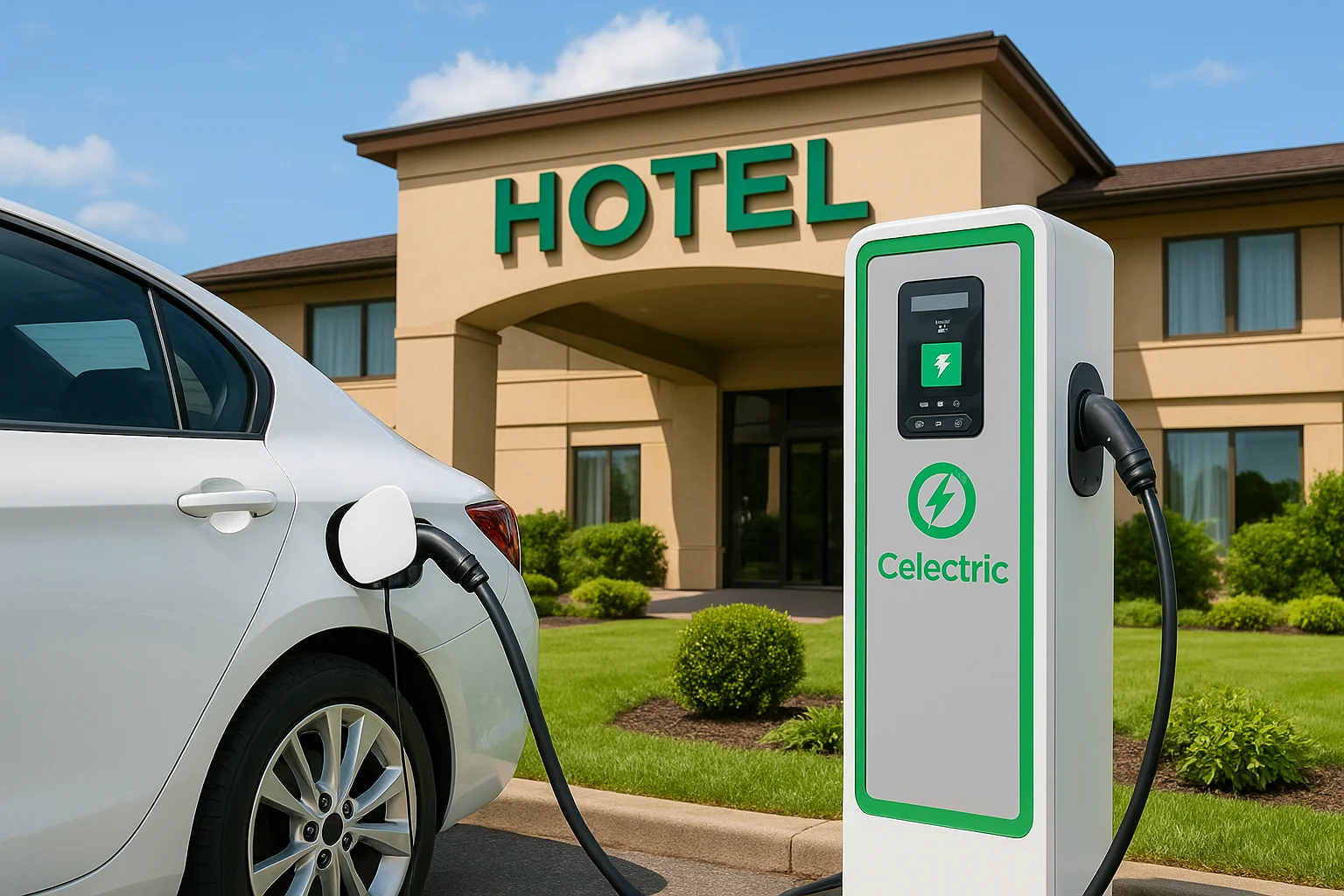 Discover why EV charging station for hotels are a smart investment. Attract eco-conscious travelers, boost bookings & grow revenue with Celectric.