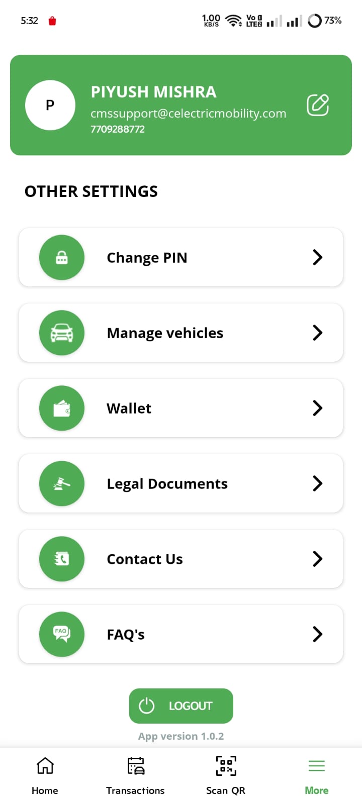 Celectric Mobility App - 2
