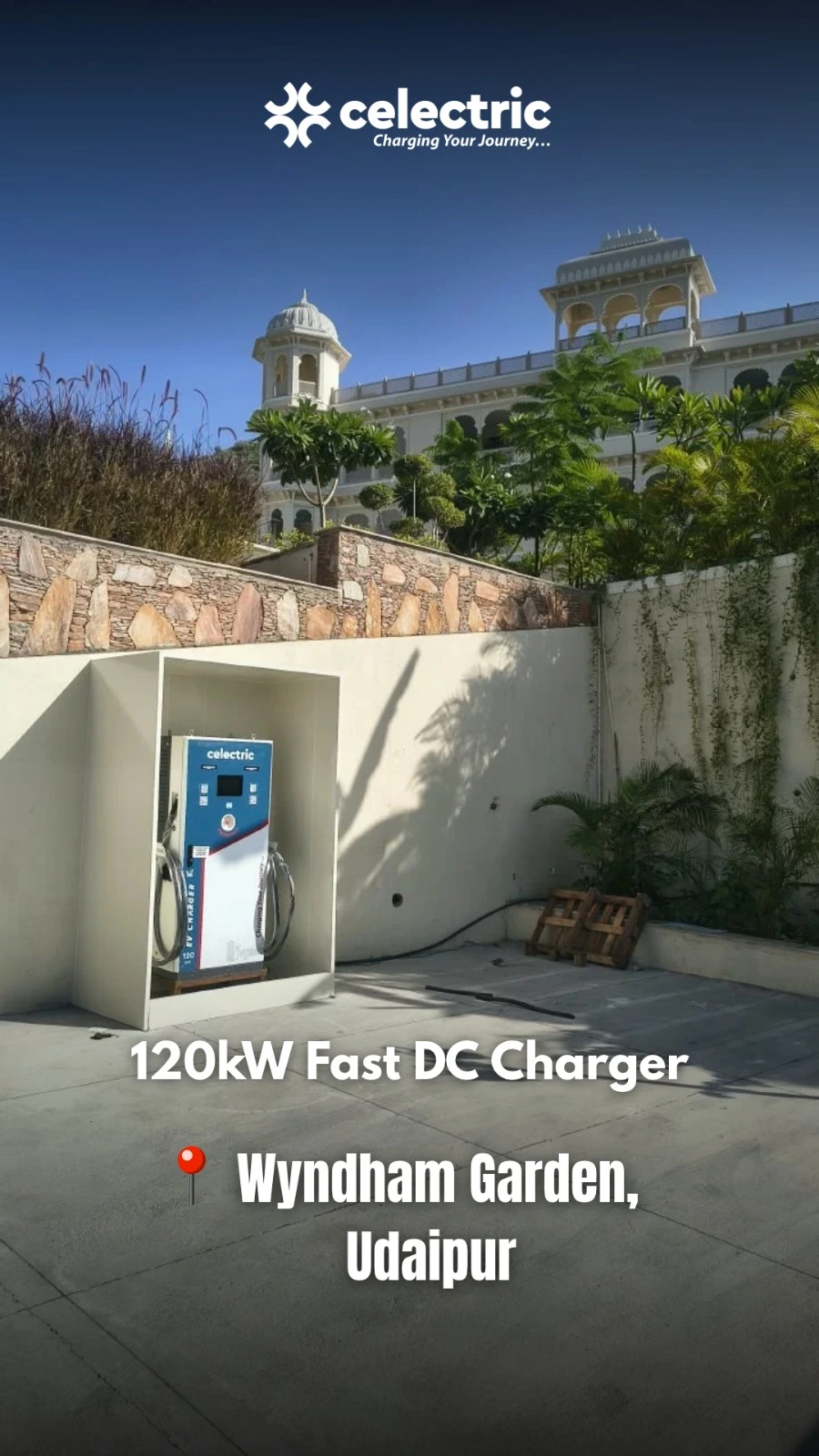 Wyndham Garden, Bhuwana, Udaipur, Rajasthan - 120kW Fast DC EV Charger